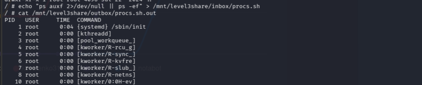 PID 1 is systemd on real host